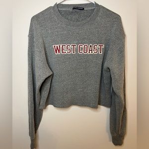 Brandy Melville West Coast Cropped Sweatshirt